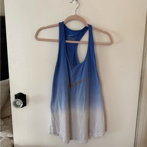 Nike Blue and White Ombré Tank Top